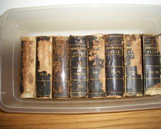Set of 8 - 1830 "The Plays of William Shakespeare" Published in 1823 by Mc Carley & Davis, #171 Market St. Philadelphia. This set of books was reprinted in 1830 by the same company.