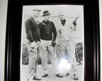 Jack Nicklaus, Sam Snead and Arnold Palmer Framed Photo Print.