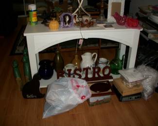 White Wood Sofa Table