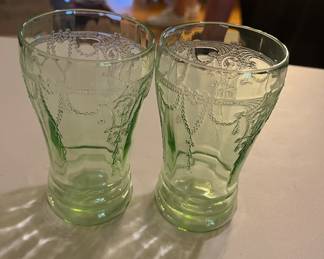 Assortment of Green Depression/Uranium Glass