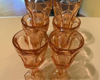 Assortment of Pink Depression Glass