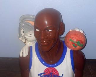 1996 Warner Bros Space Jam Micheal Jordan Cookie Jar
