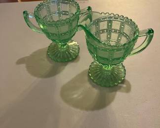 Assortment of Green Depression/Uranium Glass