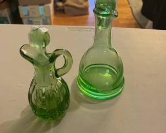 Assortment of Green Depression/Uranium Glass