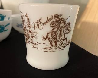  1950's Fire King "Davy Crockett" Child's Mug
