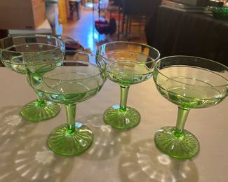 Assortment of Green Depression/Uranium Glass