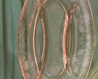 Assortment of Pink Depression Glass