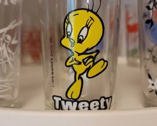 1976 Warner Bros Looney Tunes Tweety Bird Glass 
