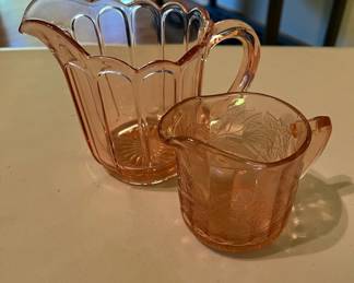 Assortment of Pink Depression Glass