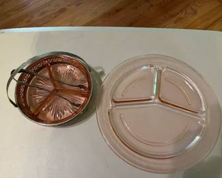 Assortment of Pink Depression Glass