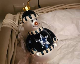 Dallas Cowboy Snowman Ornament 