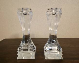 Pair of Crystal Candlesticks 