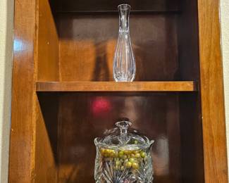 Crystal Bud Vase & Covered Dish