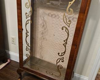 Vintage English Walnut  Chippendale  Cabinet 
