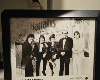 Harrahs “The Box Tops” Autographed Framed Picture 