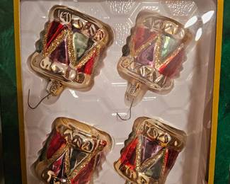 Glass Drums Christmas Ornaments 