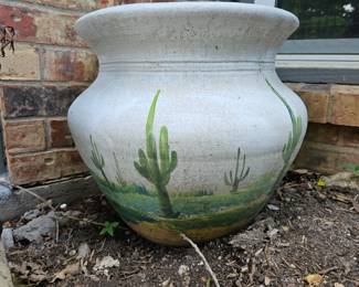 Two Mexican Pottery Planter