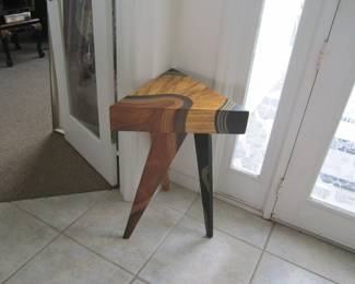 Designer table put together - matching table still in wrapping