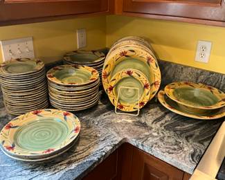 77 pcs Pier 1 Italian stoneware pasta set-$500