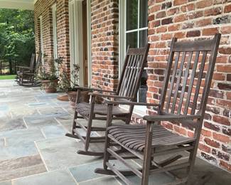 (4) Tyndall Creek teak rocking chairs-$100 ea