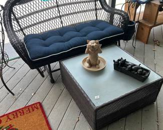 Wicker patio furniture