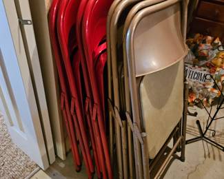 $3 ea folding chairs. SOLD-Red chairs