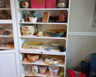 SOLD- Lenox Winter greetings items.  White cabinets not for sale