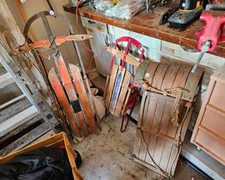 $25-40. Antique Sleds