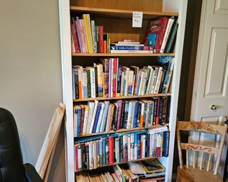 Books!!!! SOLD- White & Natural Book case