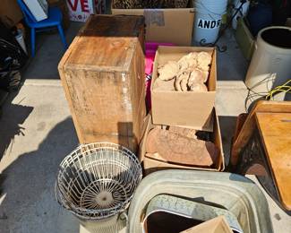 Galvanized Tub, HUGE pinecones.  SOLDShelf Mushrooms, 