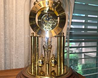 Elgin S Haller 400 Day Brass Gold Vintage Clock