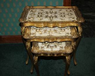 Hollywood regency Italian nesting tables
