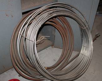 copper tubing; stainless tubing