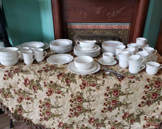 Set of Antique White Mikasa Dishes