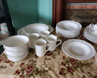 Set of Antique White Mikasa Dishes