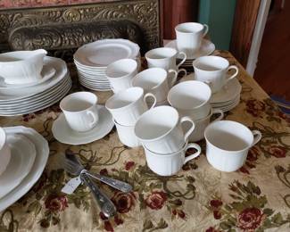 Set of Antique White Mikasa Dishes