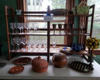 Wine Glasses and Serving Pieces