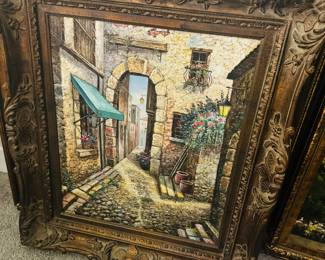 oil on canvas painting Italy 