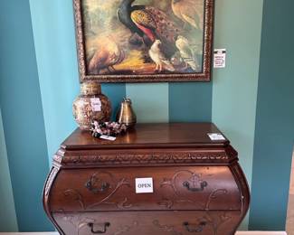 Marmaduke Cradock Peacock and Partidge, Chinese Porcelain Ginger Jar, Multi-Stone Grape Cluster