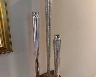 Mercury Glass Style Candle Holders