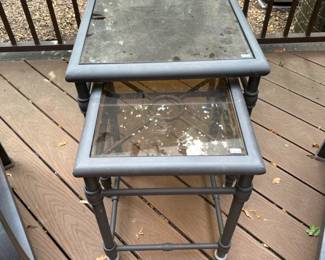  Glass and Metal Nesting Tables