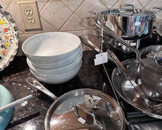 All-Clad Sauté Pan with Lid,  All-Clad Braiser Pan Set, All-Clad 2qt. Sauce Pan with Lid
