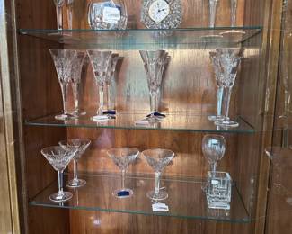 Waterford Prosperity Champagne Glasses, Waterford Love Champagne Glasses, Waterford Lissadel Martini Glasses, Waterford Lismore Square Bowl, Waterford Millenium Signed Plates