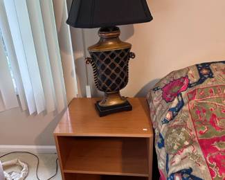 Urn Style Lamp, Storage Cube Nightstand
