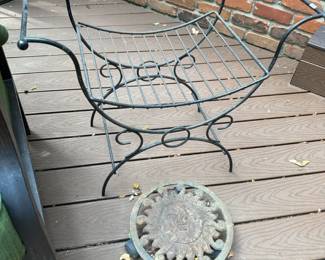 Plant Stand, Metal Bench
