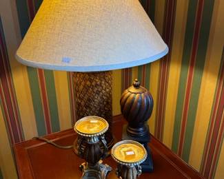 Pillar Candle Holders, Ethan Allen Lamp