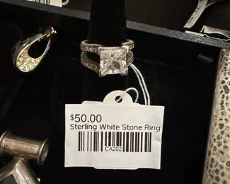 Sterling White Stone Ring
