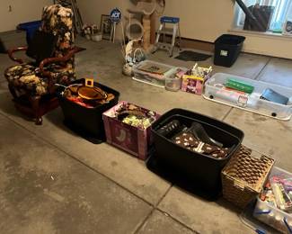 Black & Decker Leaf Blower, Metal Step Stool, Cat Tree, Misc Items