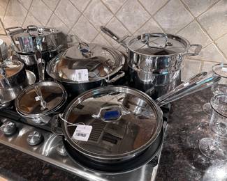 All-Clad Sauté Pan with Lid, All-Clad Braiser Pan Set, All-Clad 2qt. Sauce Pan with Lid,All-Clad 8.5