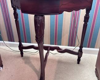 Wooden Half Moon Table